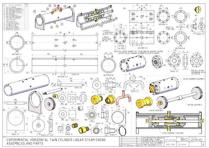experimental linear steam engine